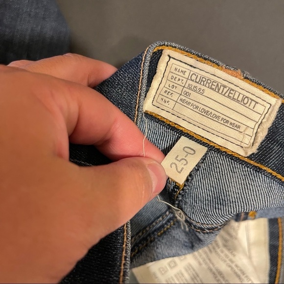 Current Elliot Voyage Cut Off Bermuda Length Denim Shorts Women's 25 - Picture 8 of 8